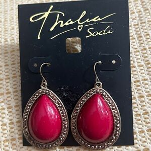 Thalia Sodi Red Teardrop Earrings